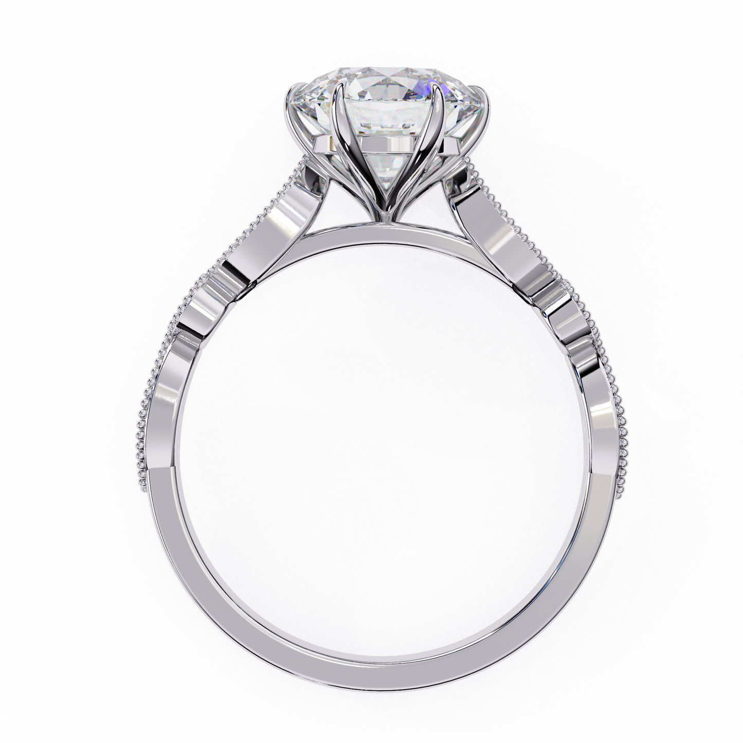Empress Glow Round Cut Solitaire Ring