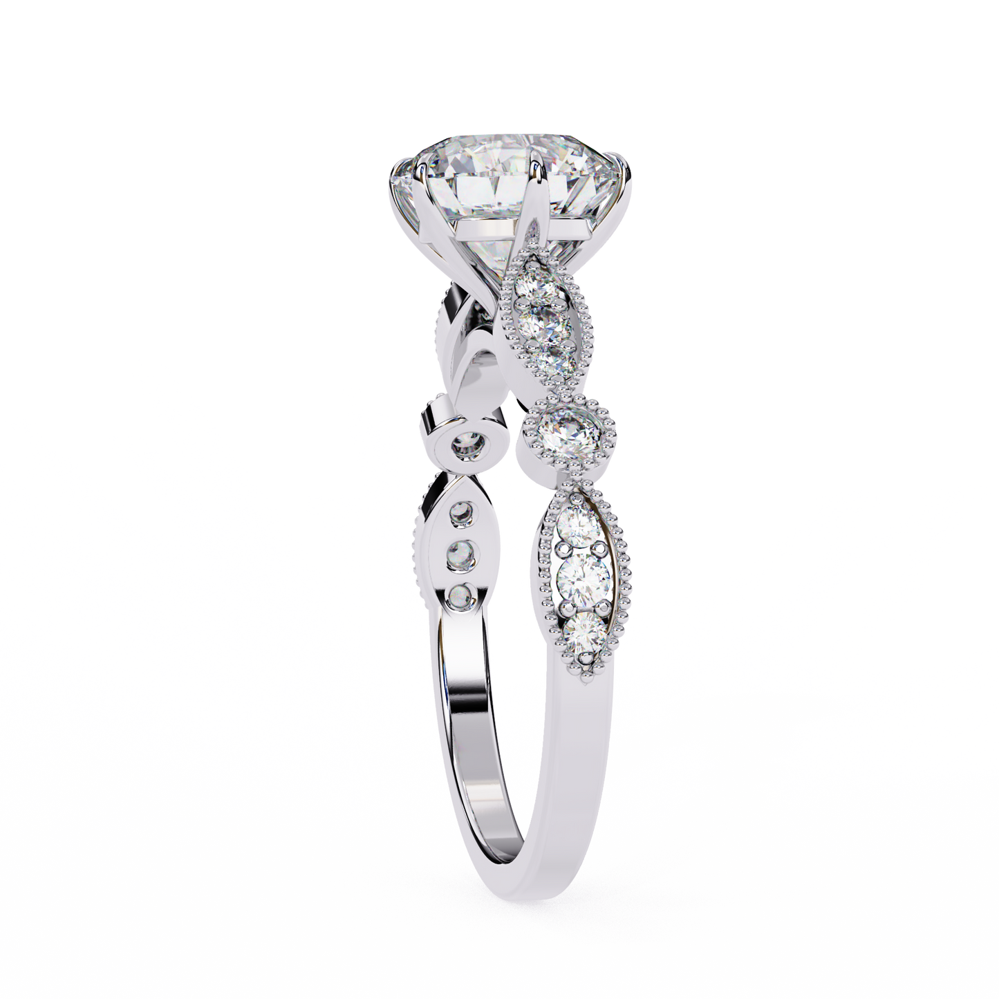 Empress Glow Round Cut Solitaire Ring