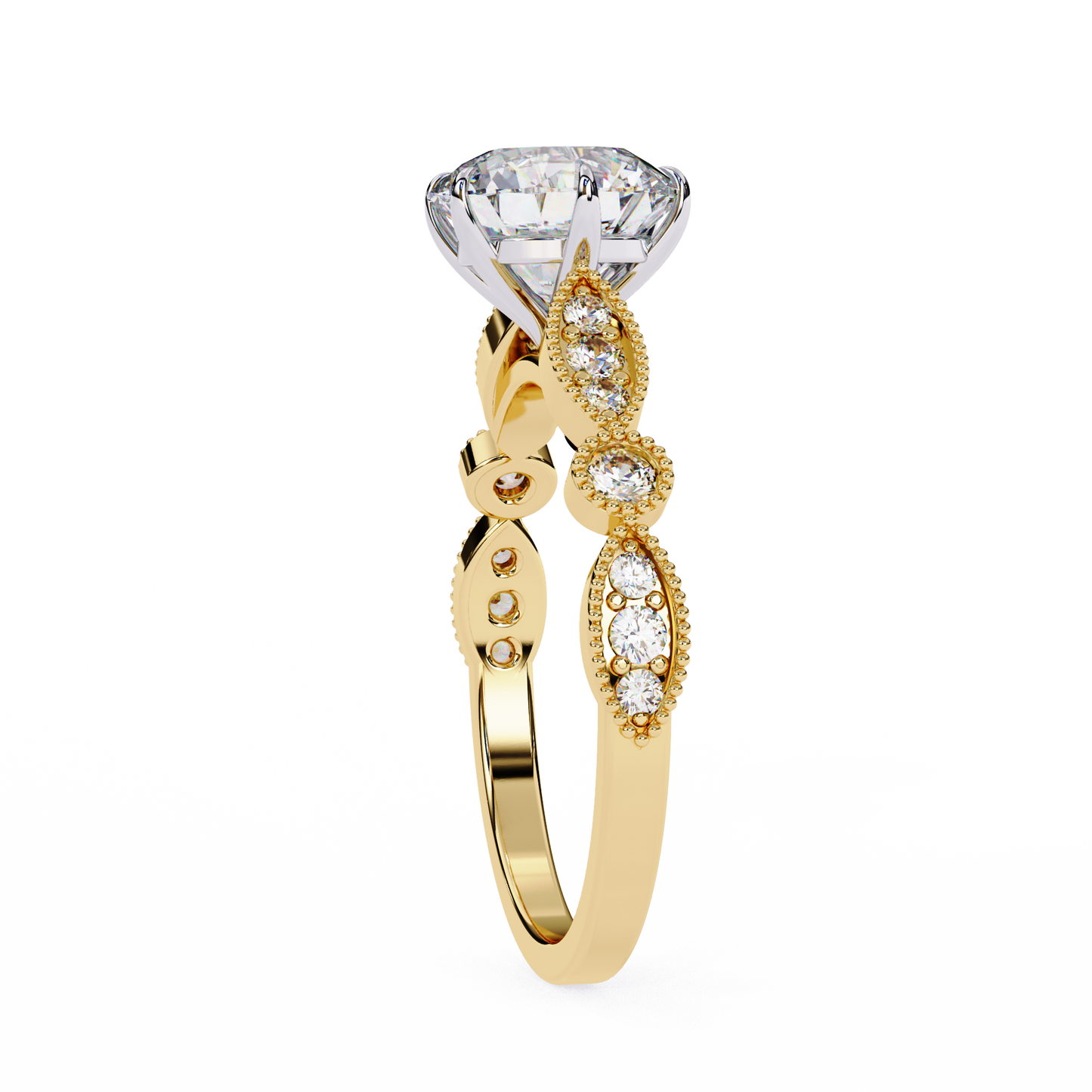 Empress Glow Round Cut Solitaire Ring