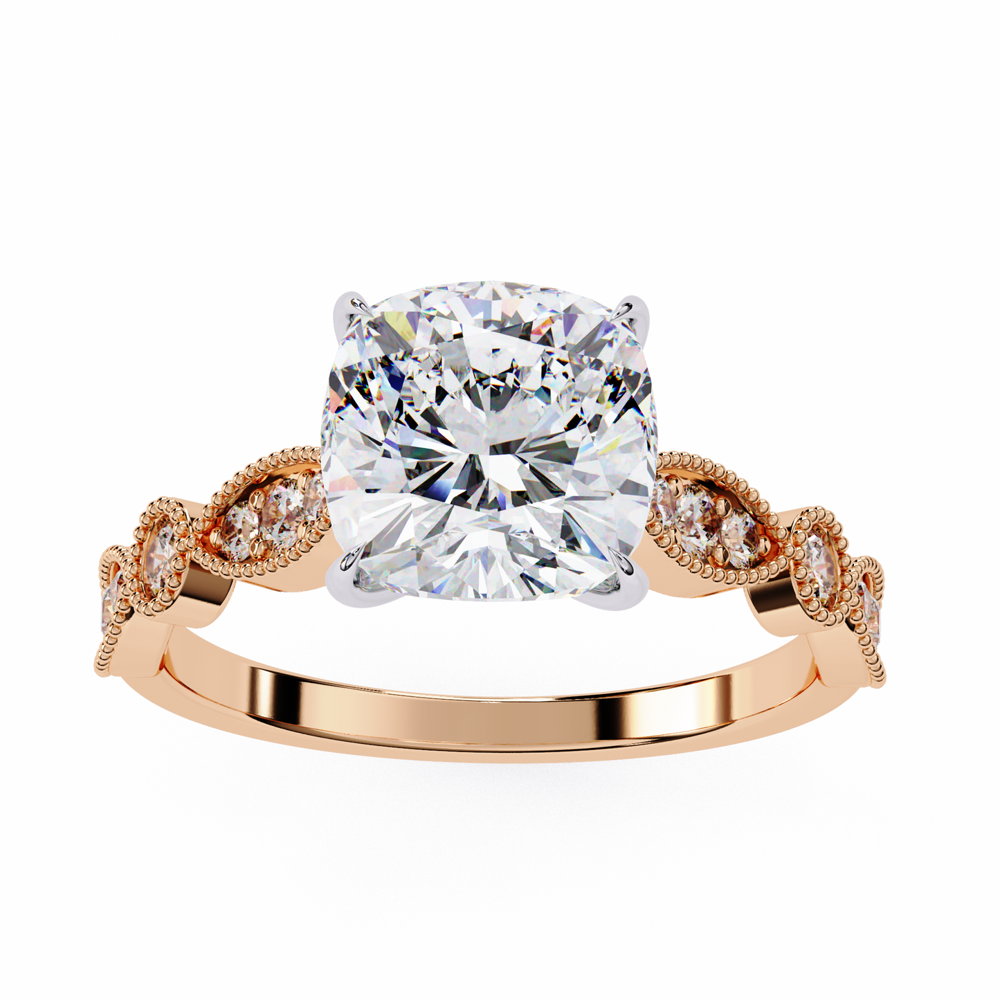 Tranquil Gleam Cushion Cut Solitaire Ring