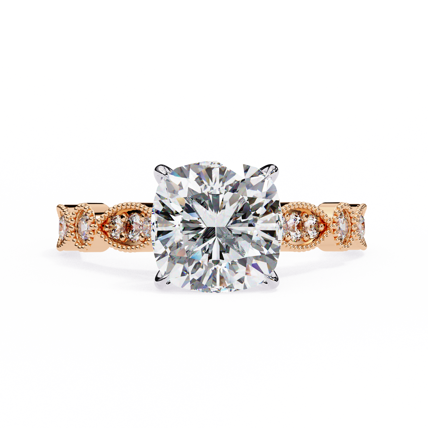 Tranquil Gleam Cushion Cut Solitaire Ring