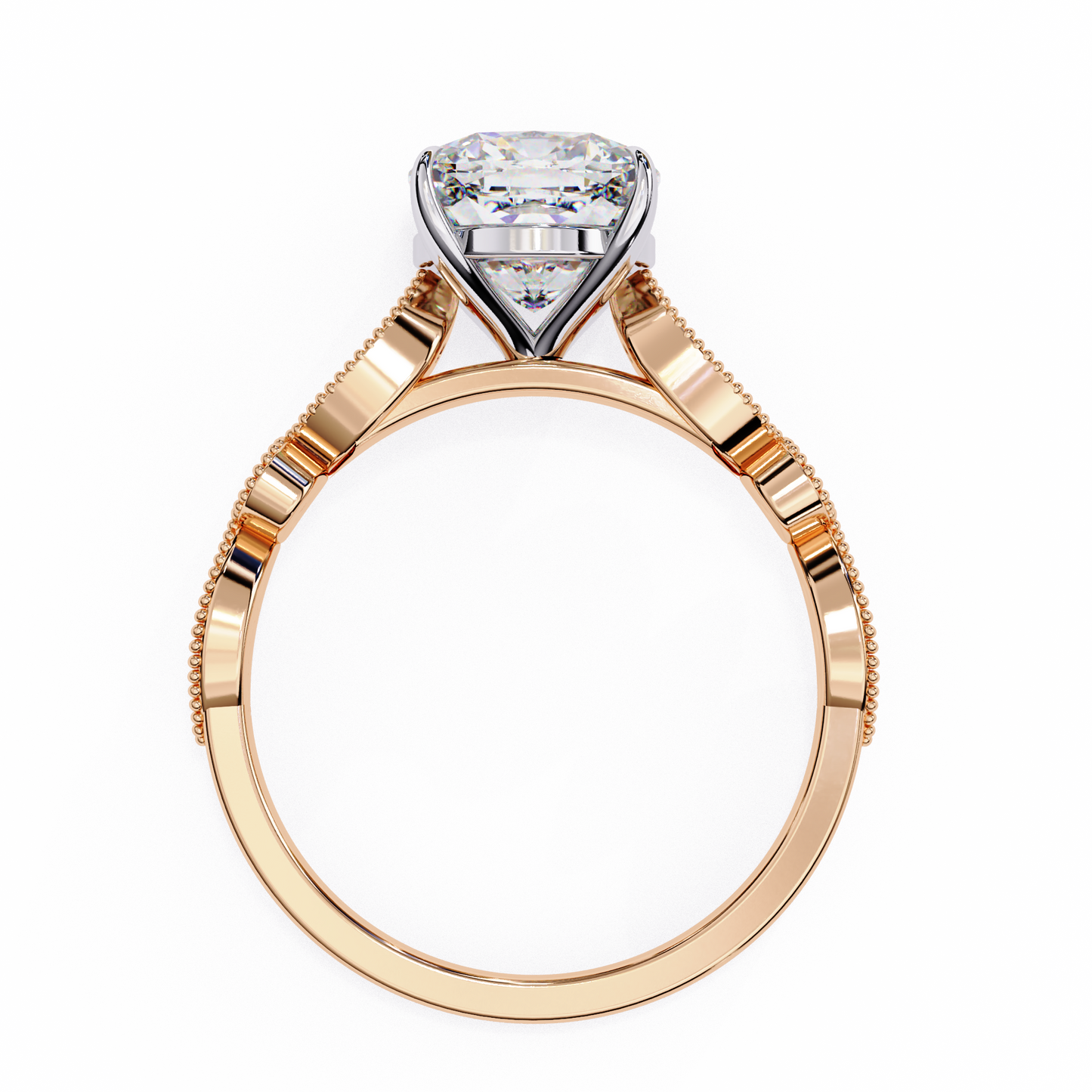 Tranquil Gleam Cushion Cut Solitaire Ring