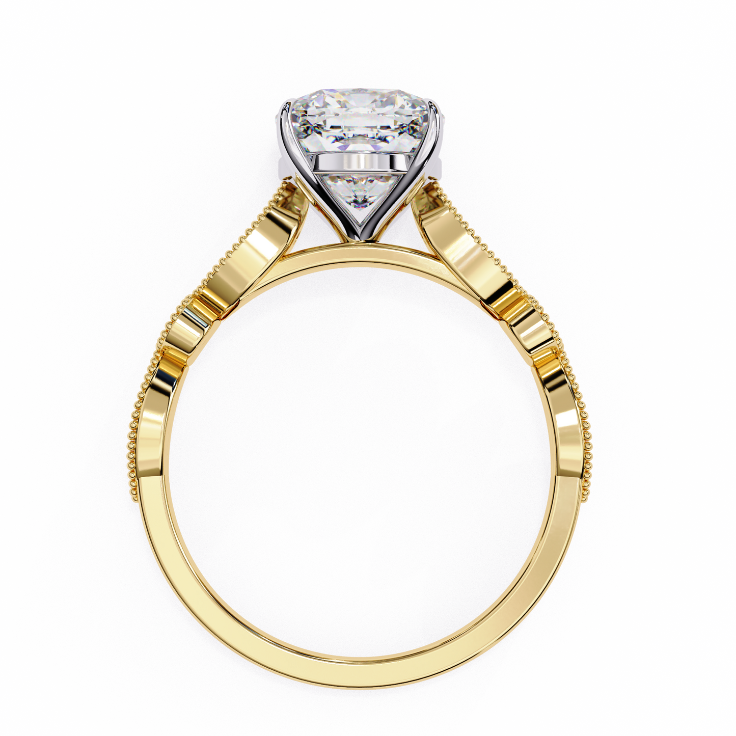 Tranquil Gleam Cushion Cut Solitaire Ring