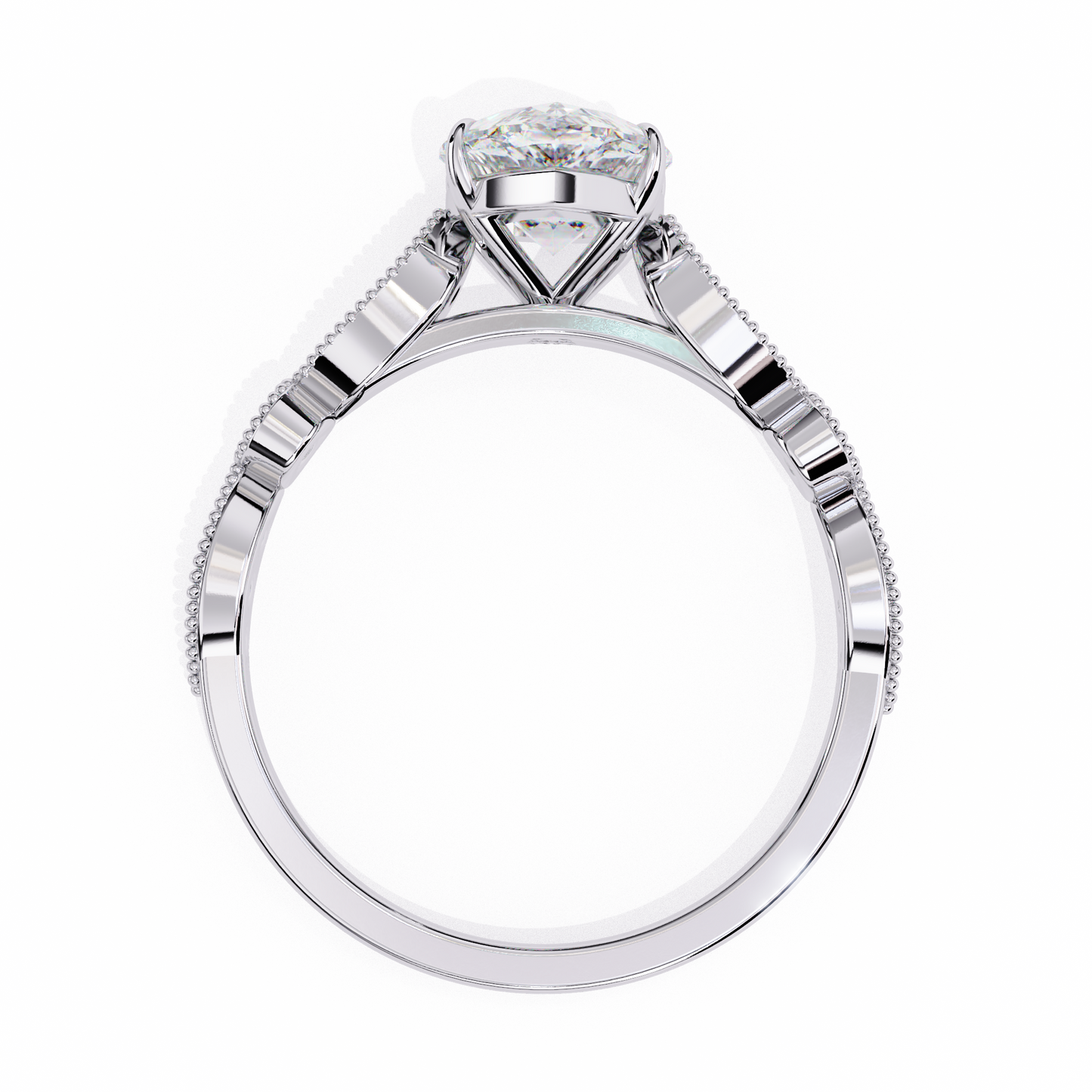 Celestial Dew Oval Solitaire Ring
