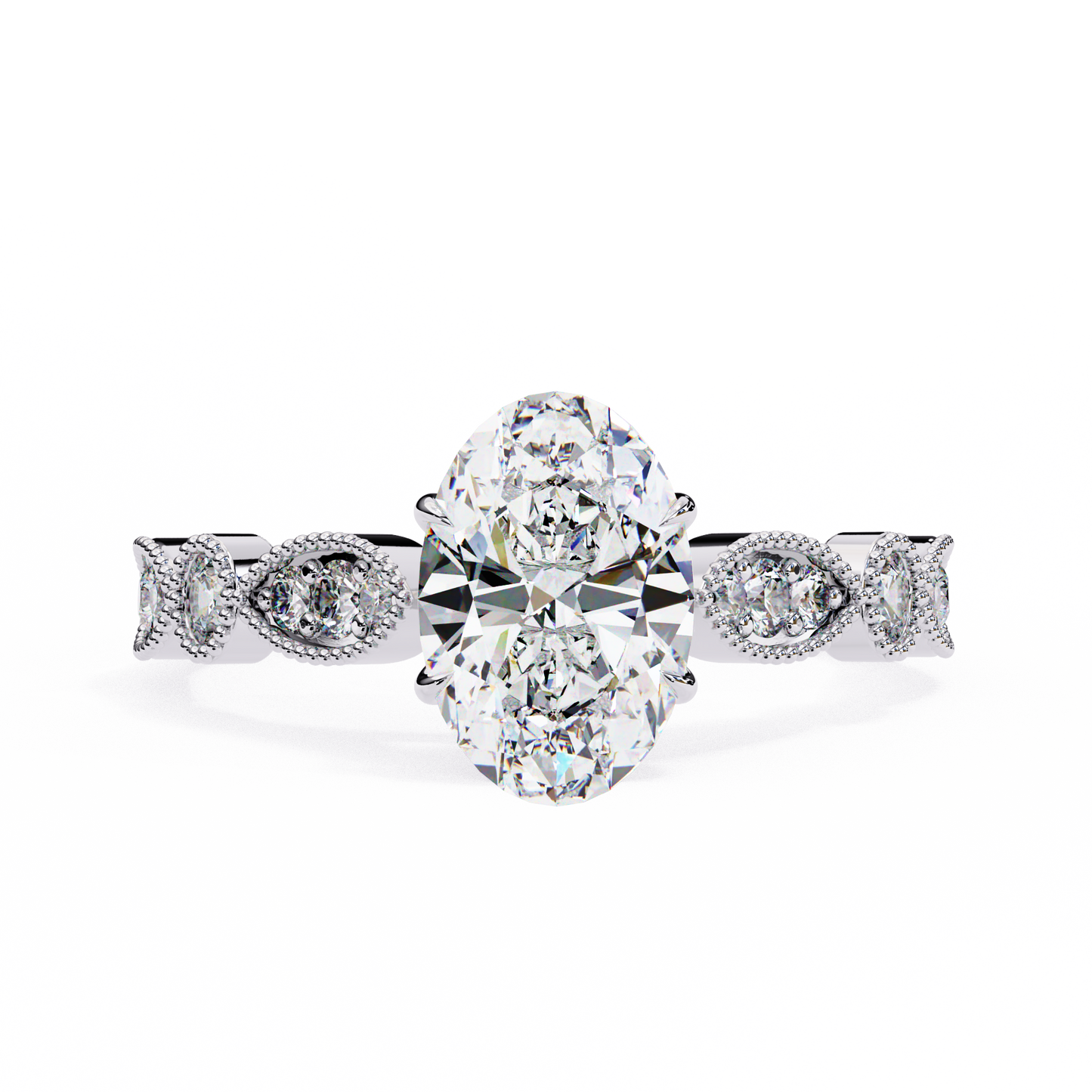 Celestial Dew Oval Solitaire Ring