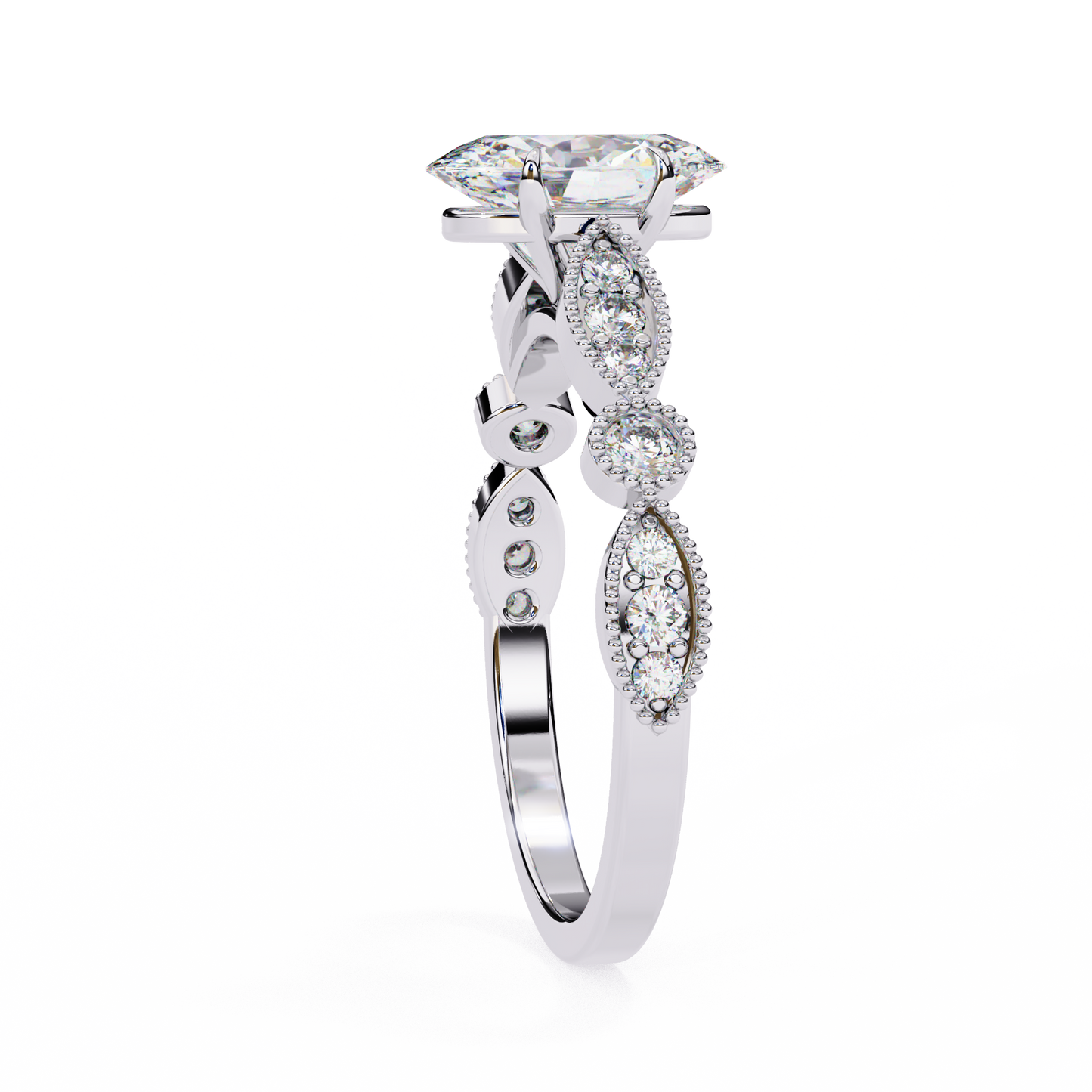 Celestial Dew Oval Solitaire Ring