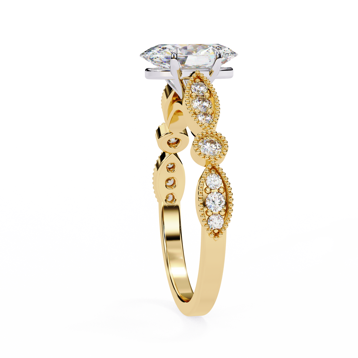 Celestial Dew Oval Solitaire Ring