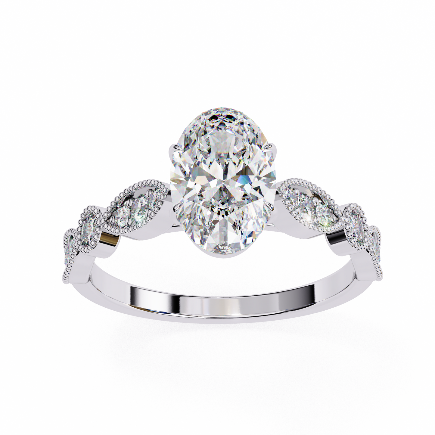 Celestial Dew Oval Solitaire Ring