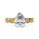 Luminous Whisper Pear Solitaire Ring