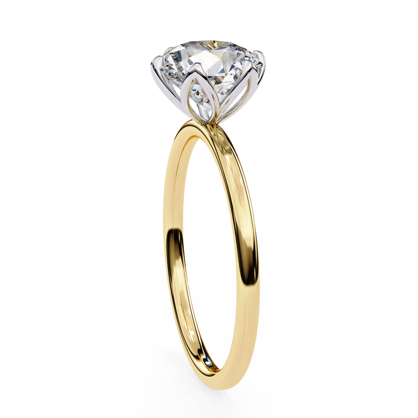 Gleaming Vow Round Solitaire Ring