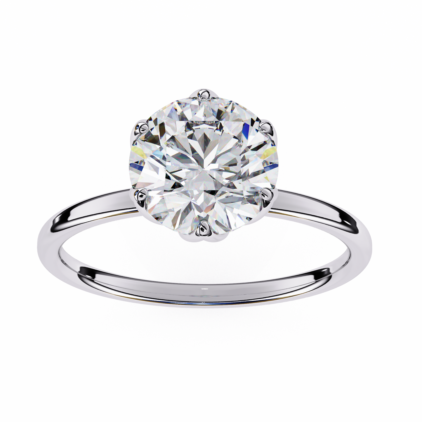 Gleaming Vow Round Solitaire Ring