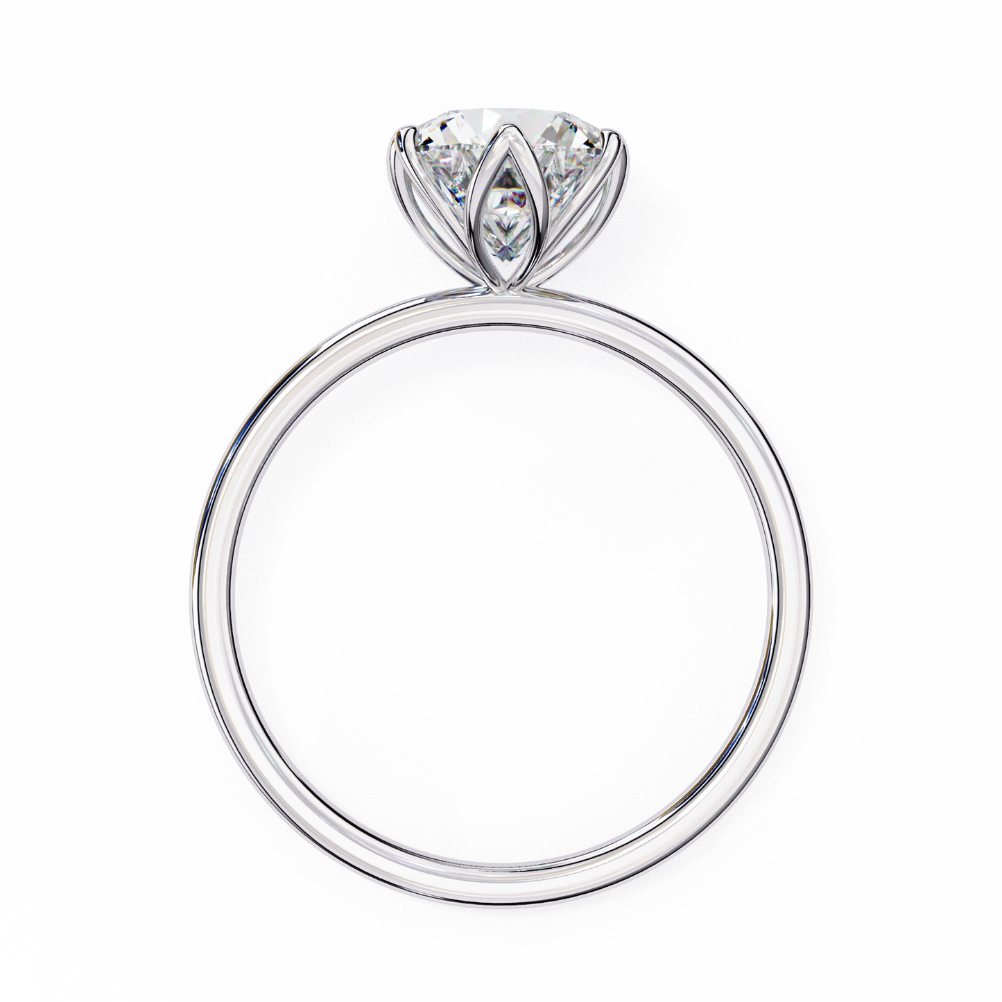 Gleaming Vow Round Solitaire Ring