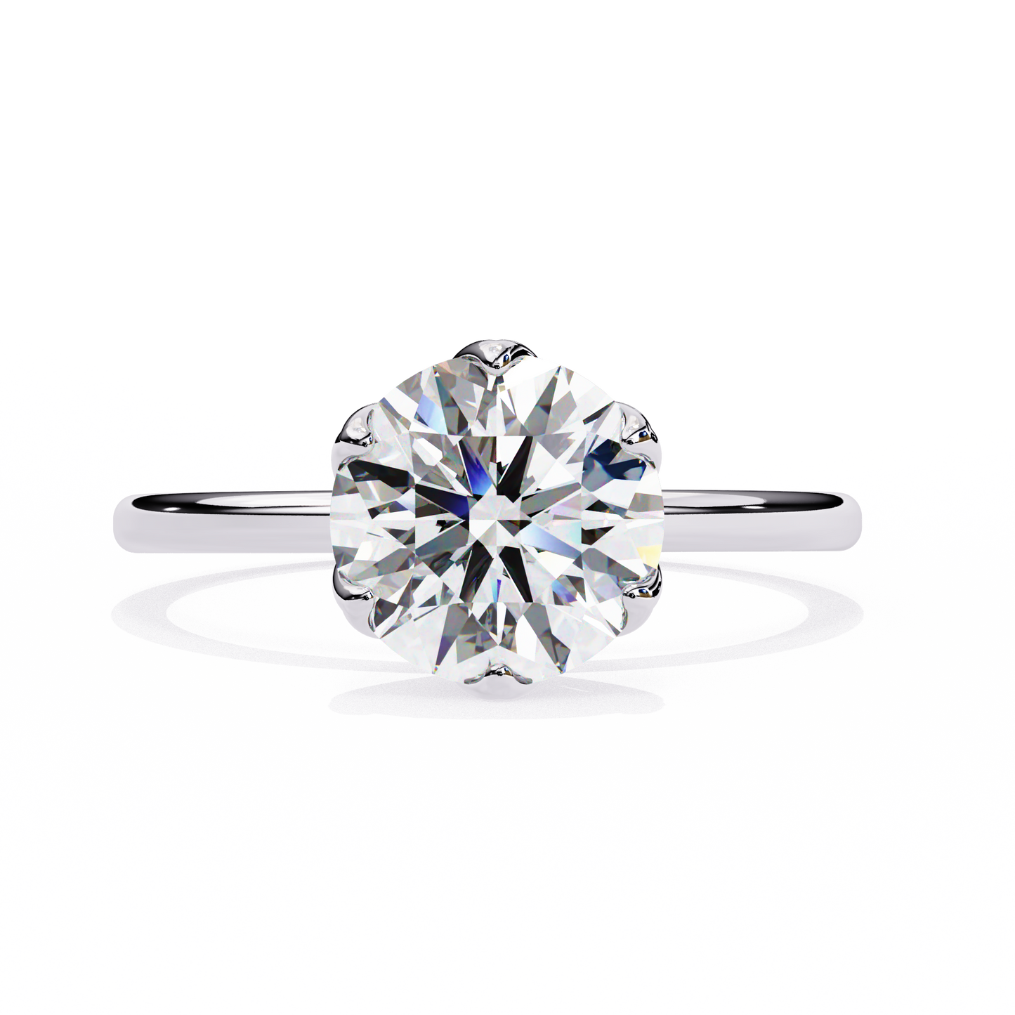 Gleaming Vow Round Solitaire Ring