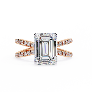 Prima Stella Emerald Solitaire Ring