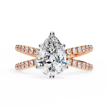 Bianca Vero Pear Solitaire Ring