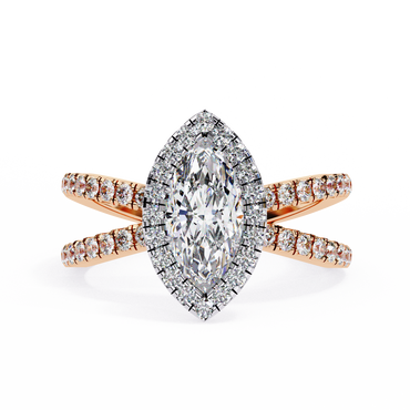 Aurora Quattro Marquise Solitaire Ring