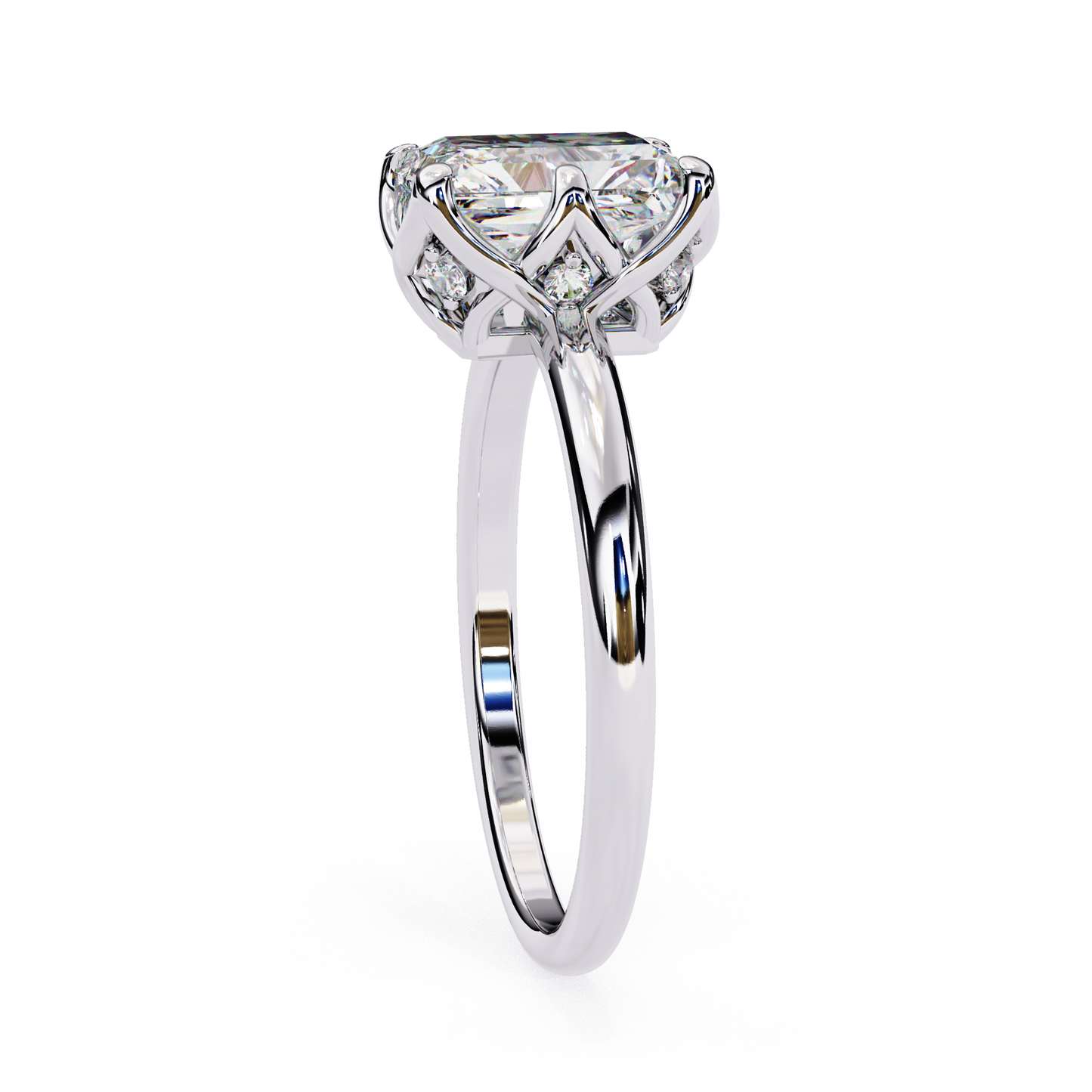 Aveline Pure Emerald Cut Solitaire Ring