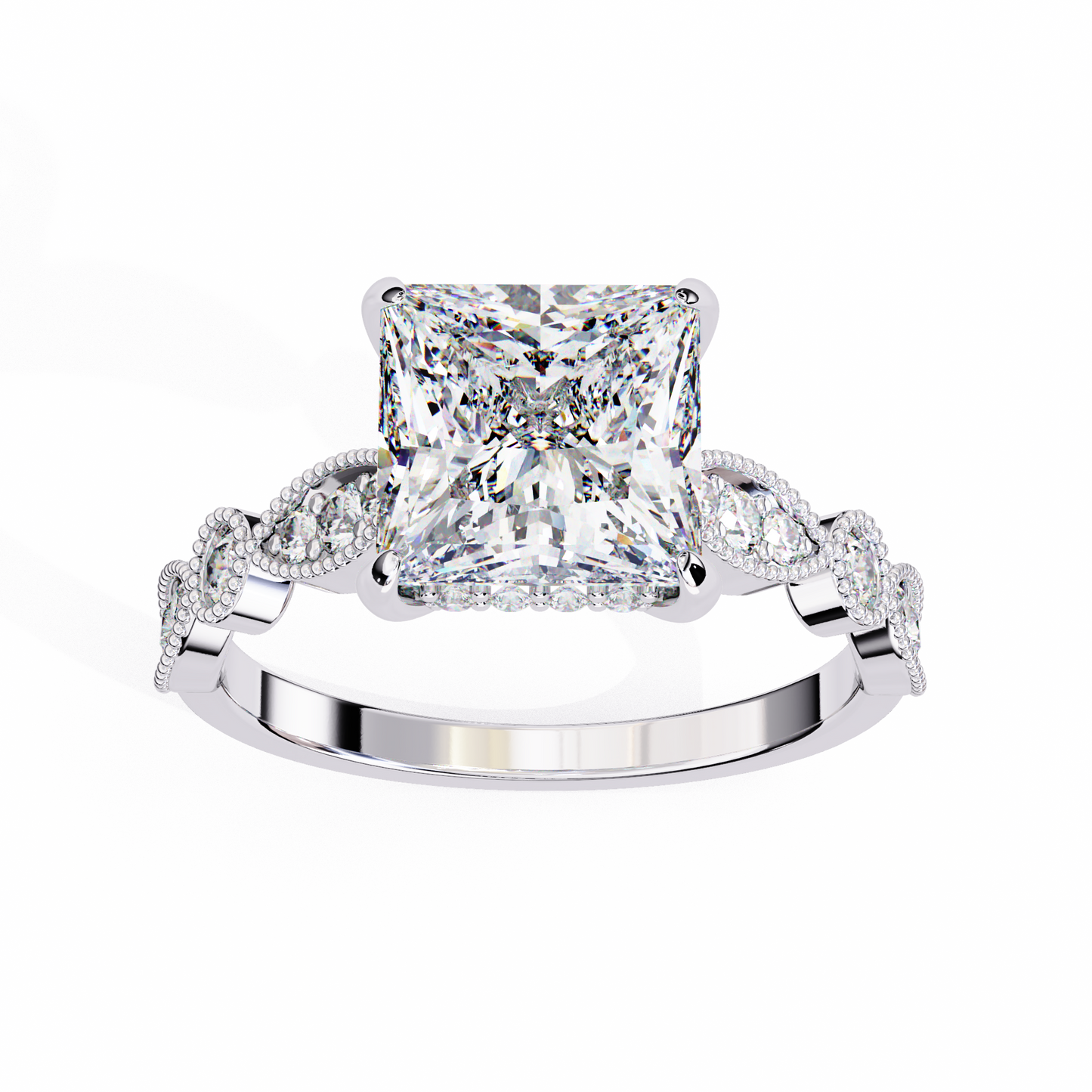 Eterna Compass Princess Solitaire Ring