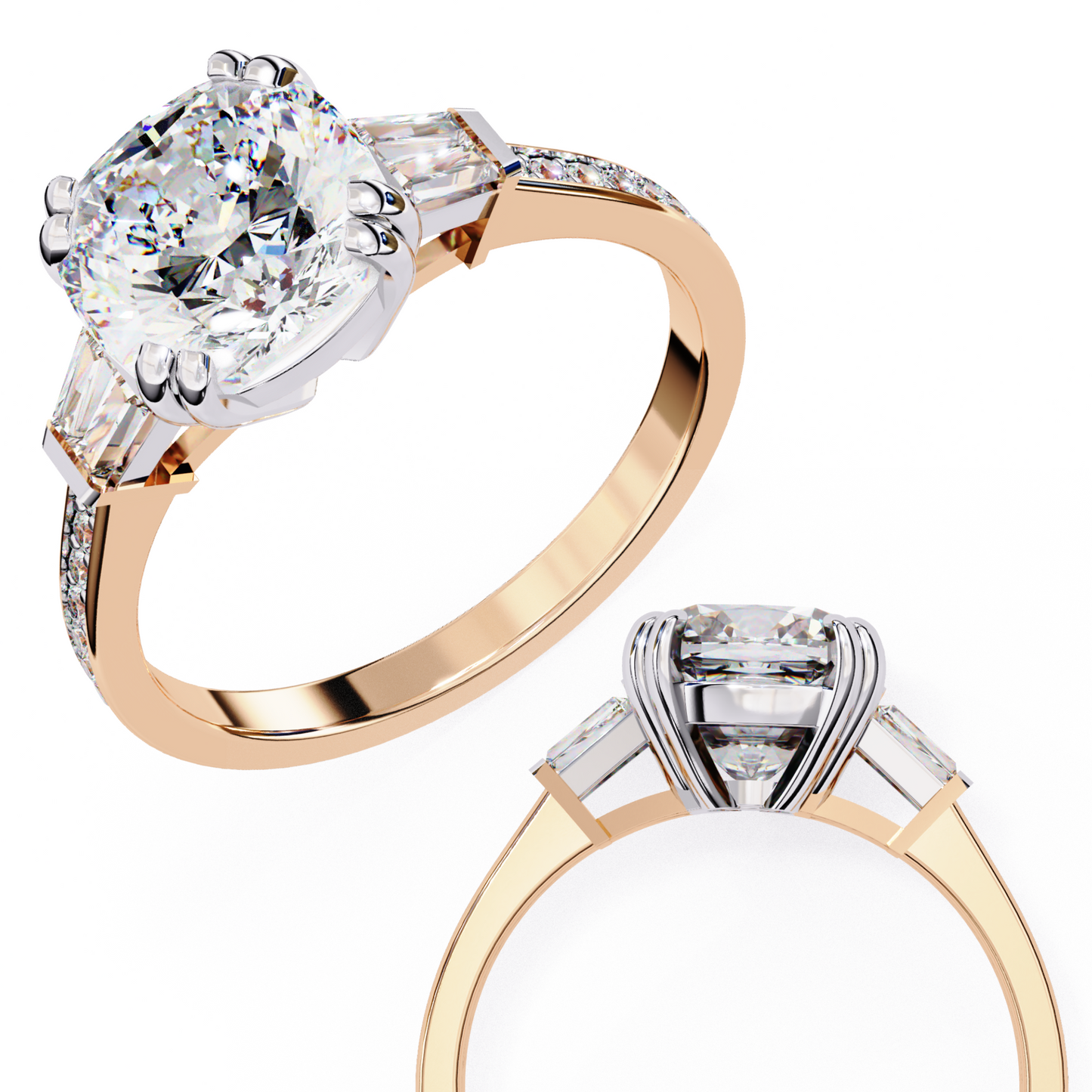 Sogno di Luce Cushion Solitaire Ring