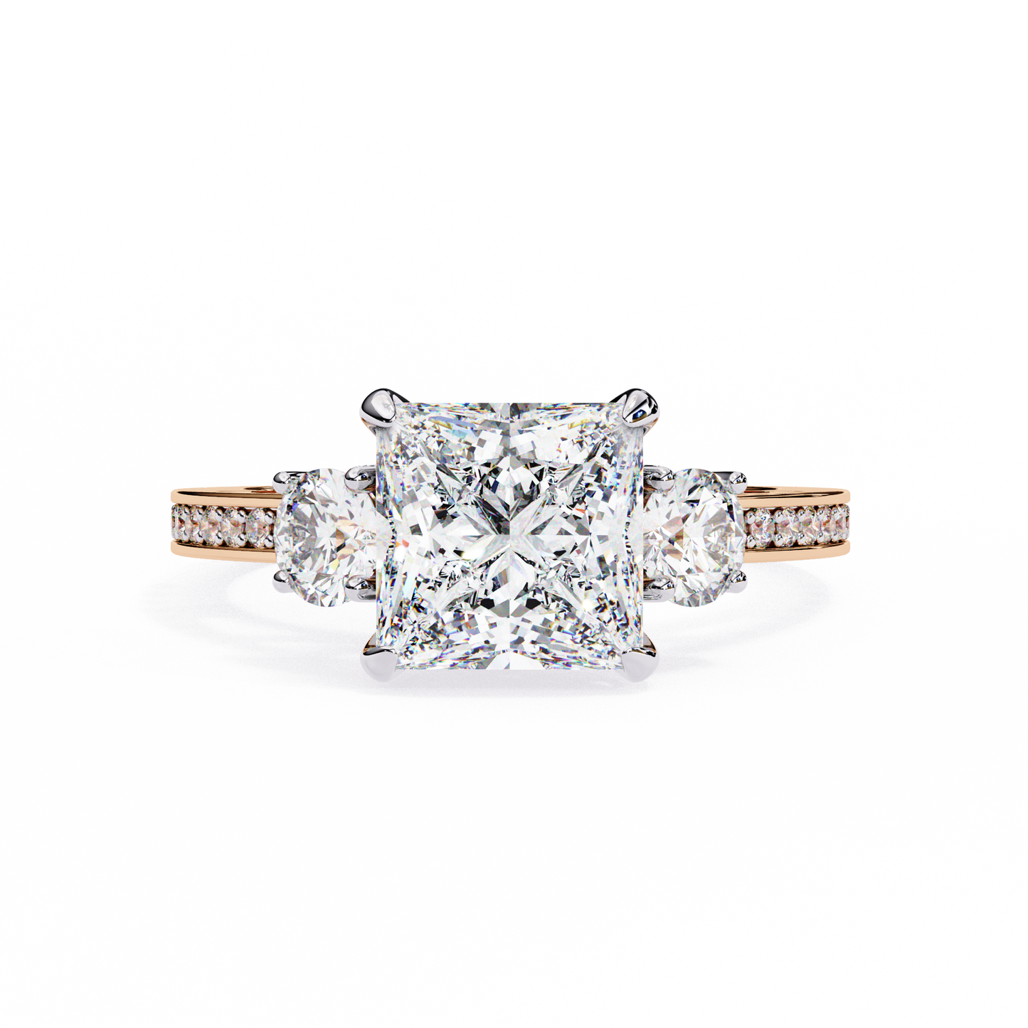Estrella Fina Princess Solitaire Ring