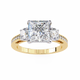 Estrella Fina Princess Solitaire Ring