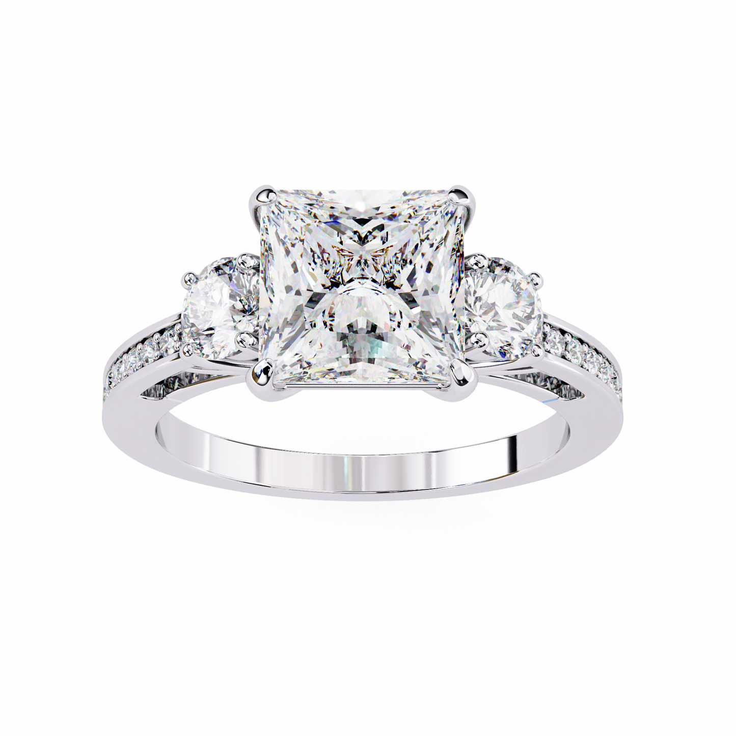 Estrella Fina Princess Solitaire Ring