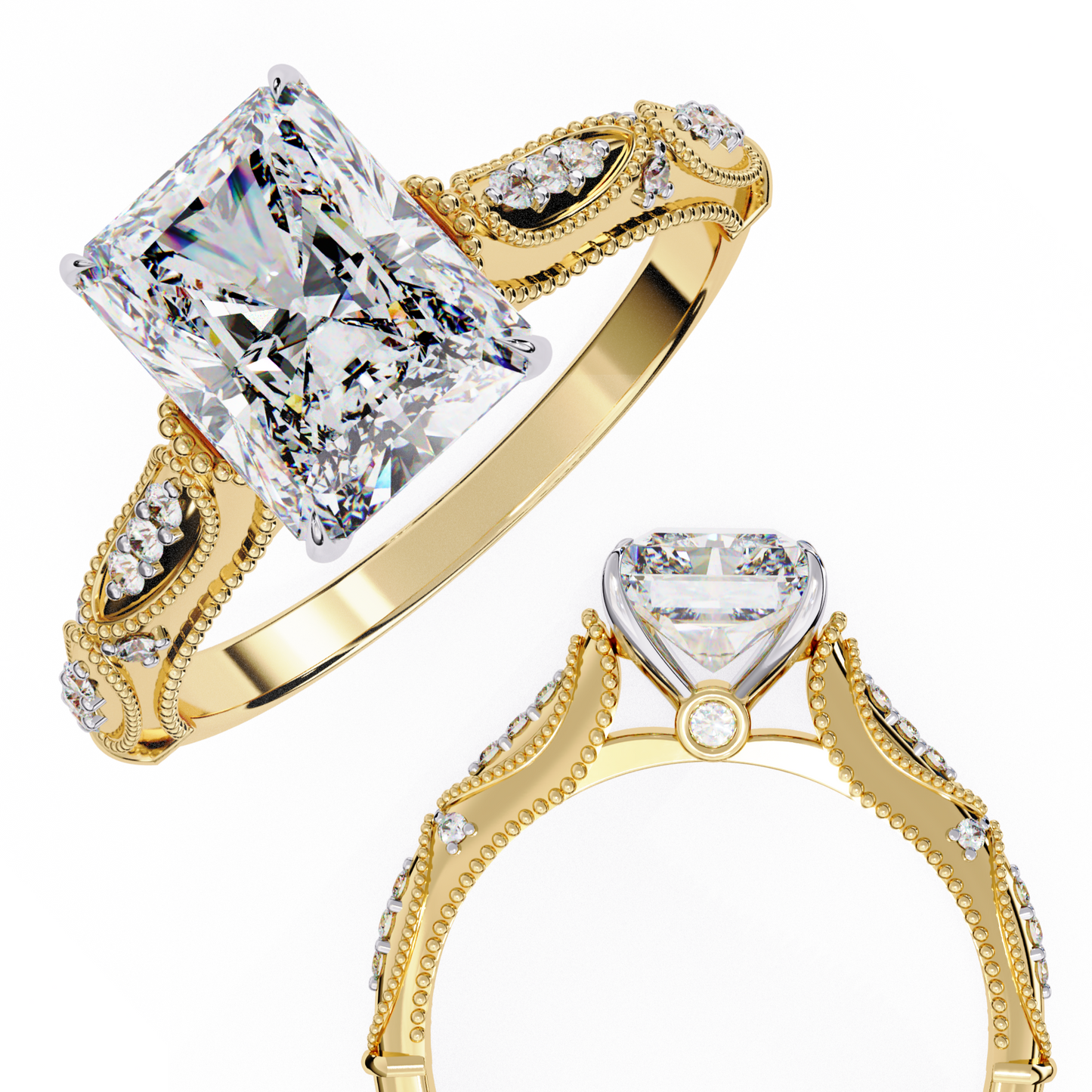 Flor Radiante Radiant Solitaire Ring