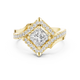 Valkyrie Crest Solitaire Diamond Ring