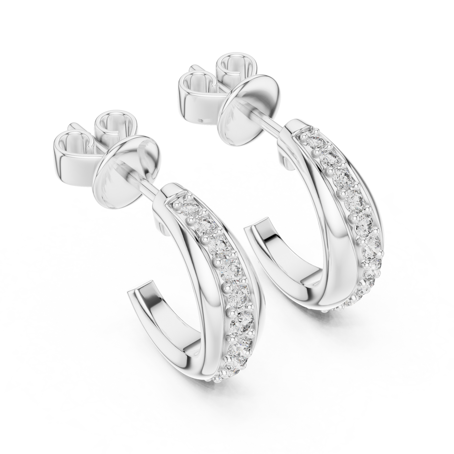 Celestara Halo — The Diamond Curve Hoops