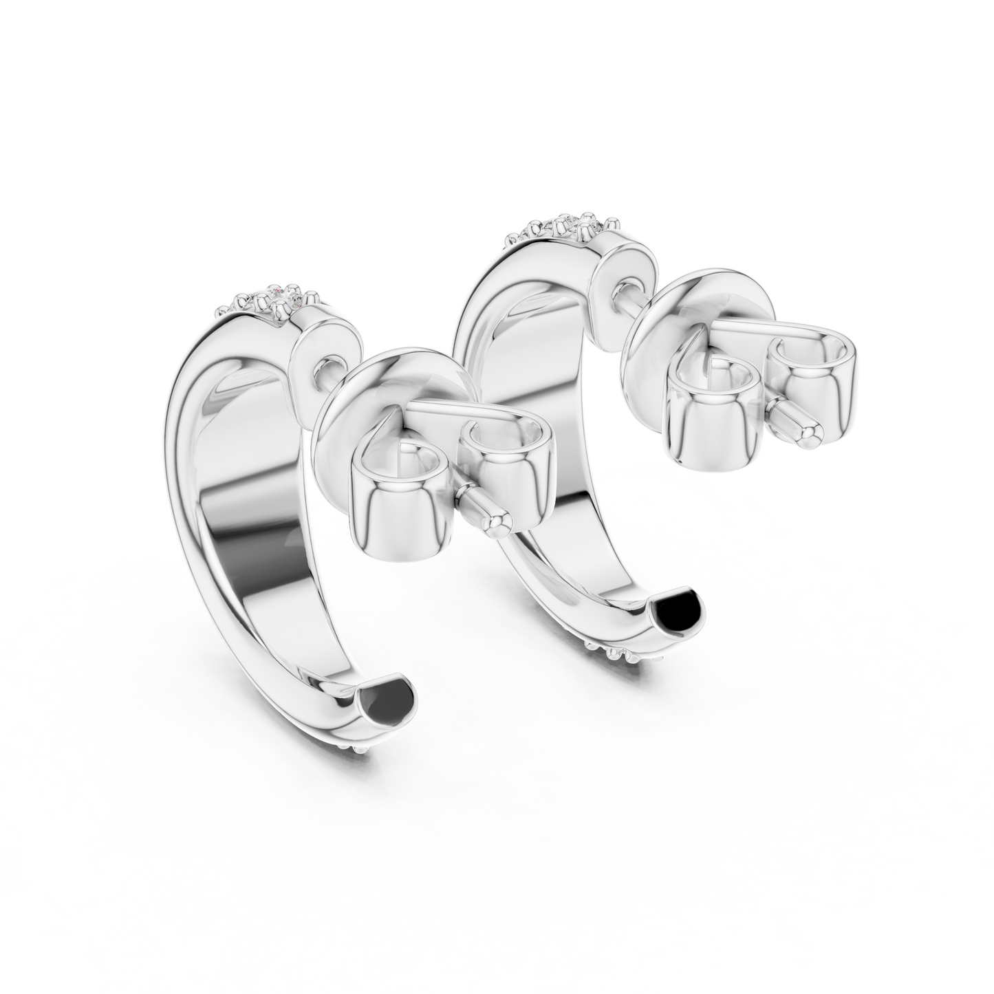 Celestara Halo — The Diamond Curve Hoops