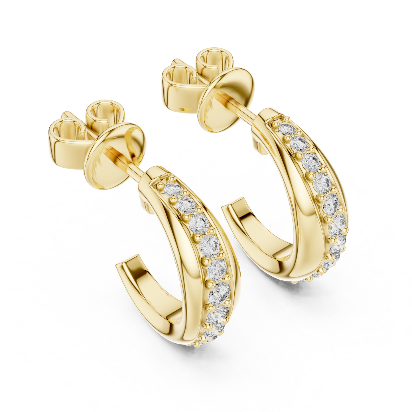 Celestara Halo — The Diamond Curve Hoops