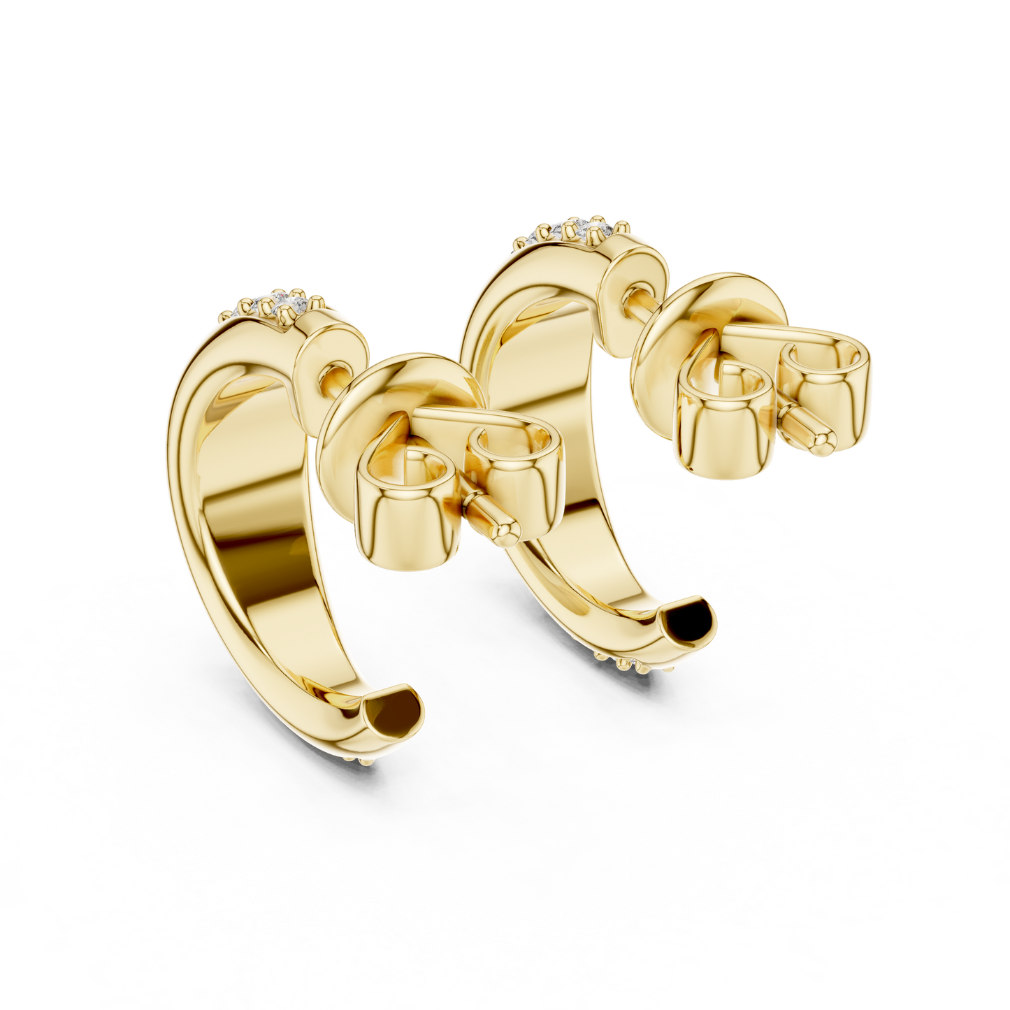Celestara Halo — The Diamond Curve Hoops