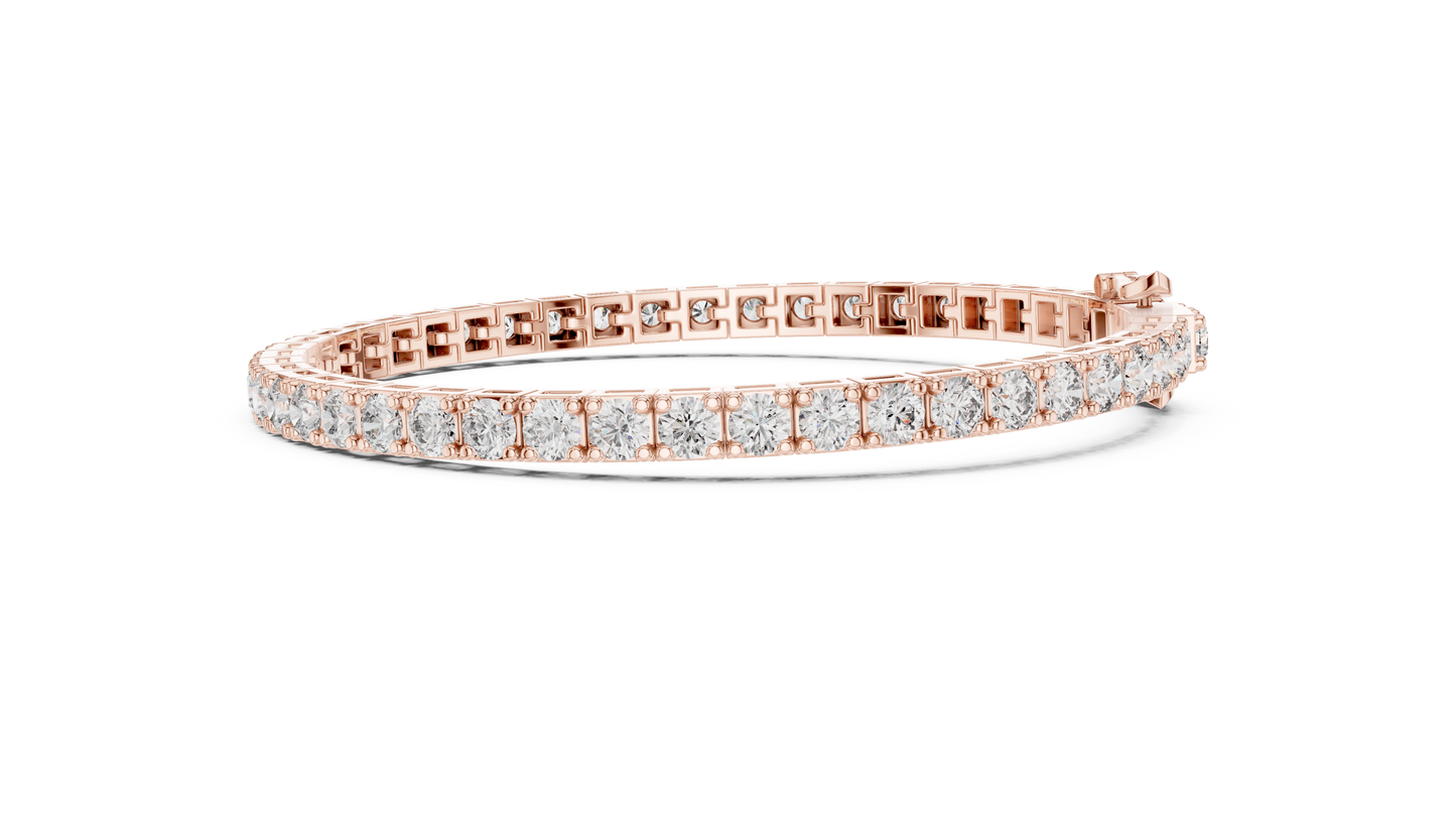 The Infinity Line Round Diamonds Tennis Bracelet 0.11 Carat Each