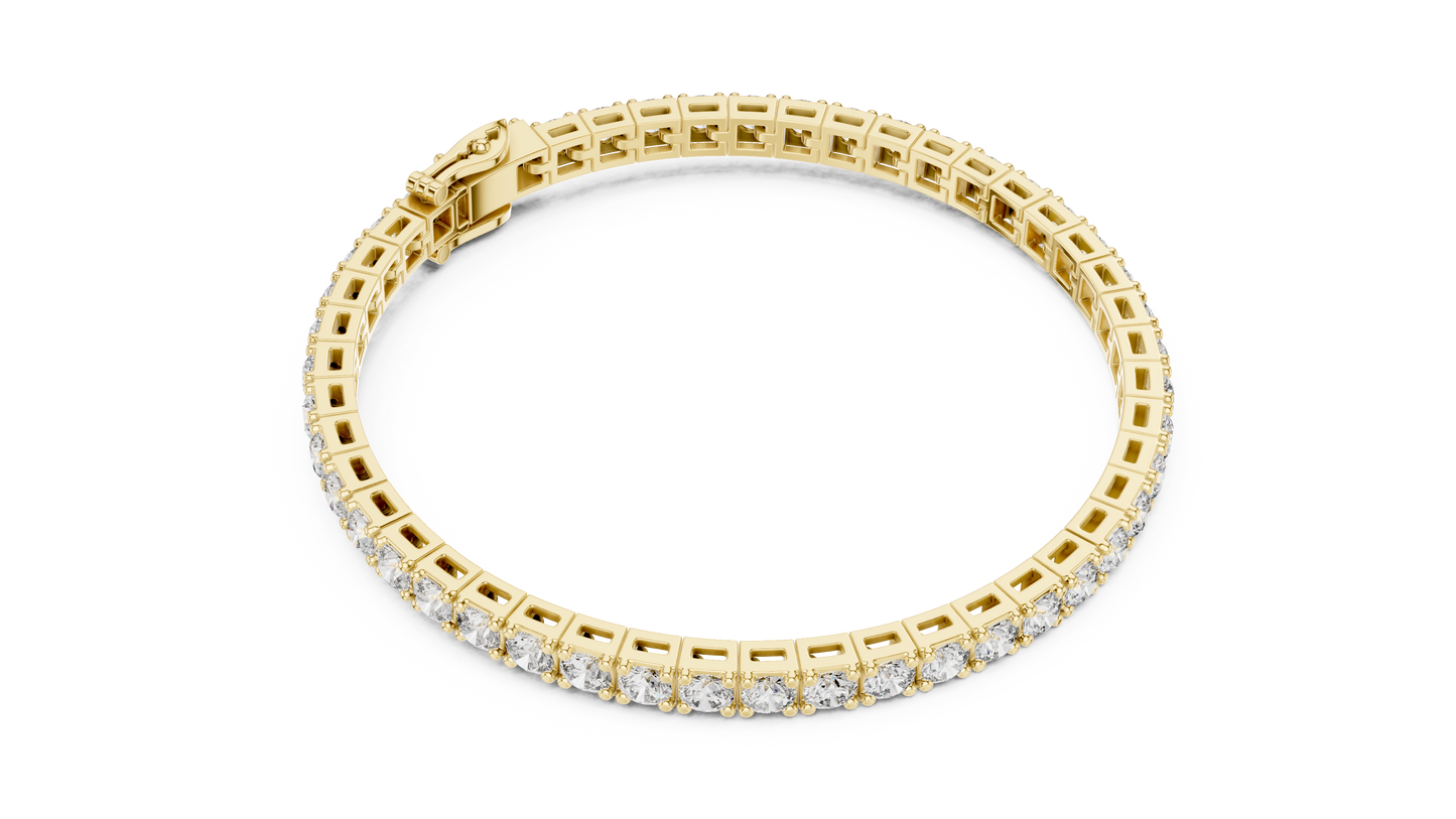 The Infinity Line Round Diamonds Tennis Bracelet 0.11 Carat Each