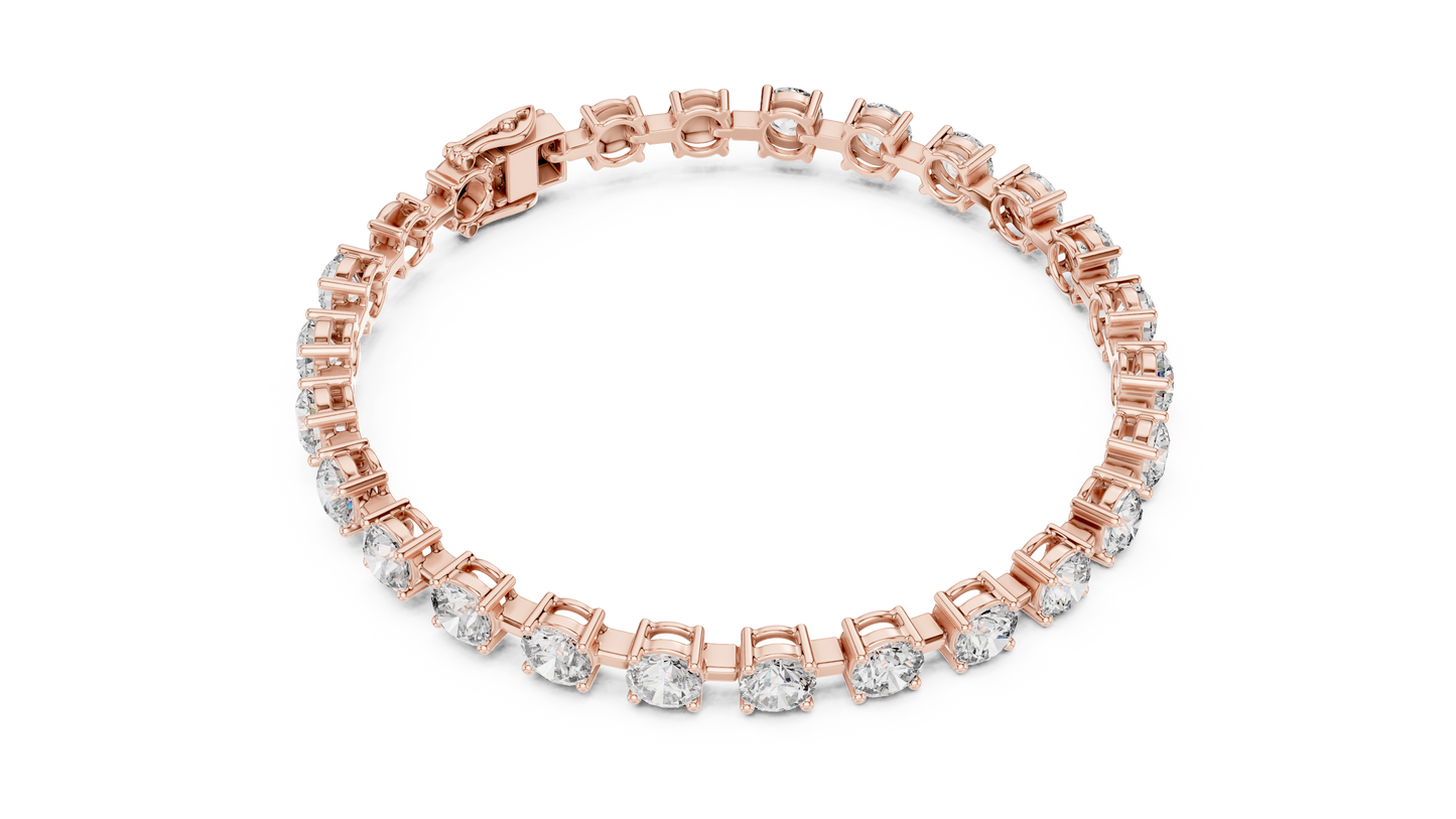Orbital Grace Tennis Bracelet with 0.50 Carat Each Diamond
