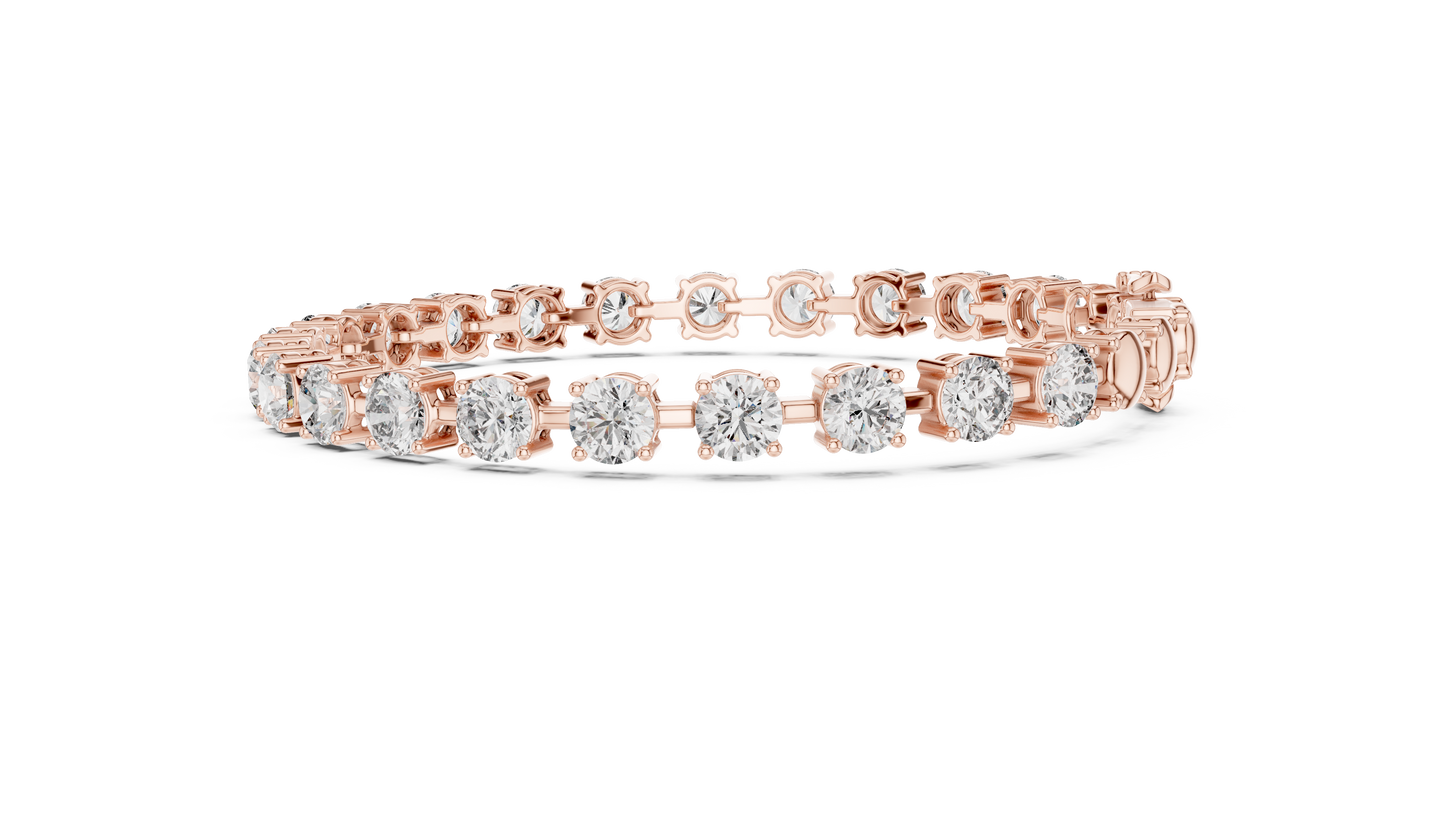 Orbital Grace Tennis Bracelet with 0.50 Carat Each Diamond