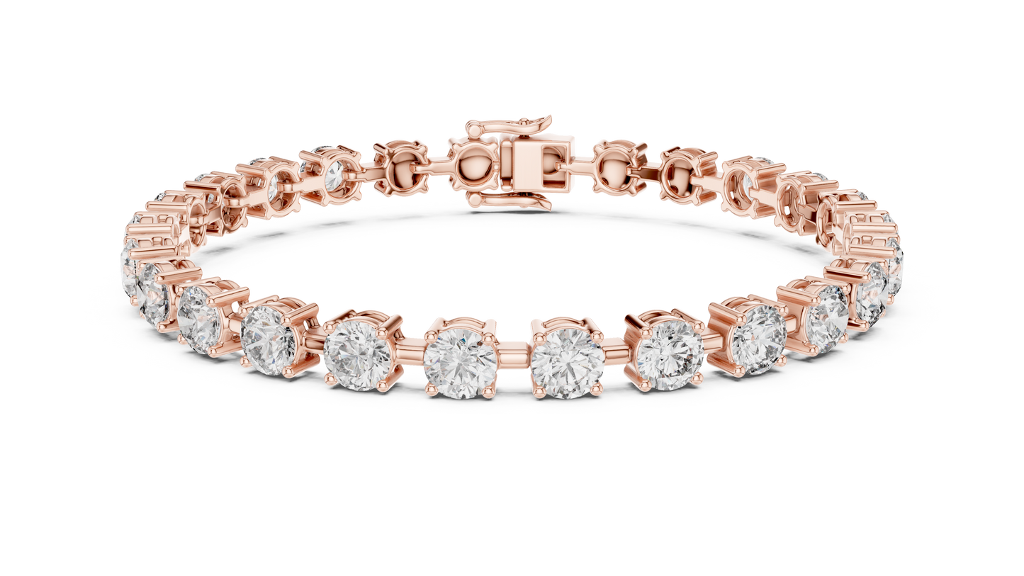 Orbital Grace Tennis Bracelet with 0.50 Carat Each Diamond