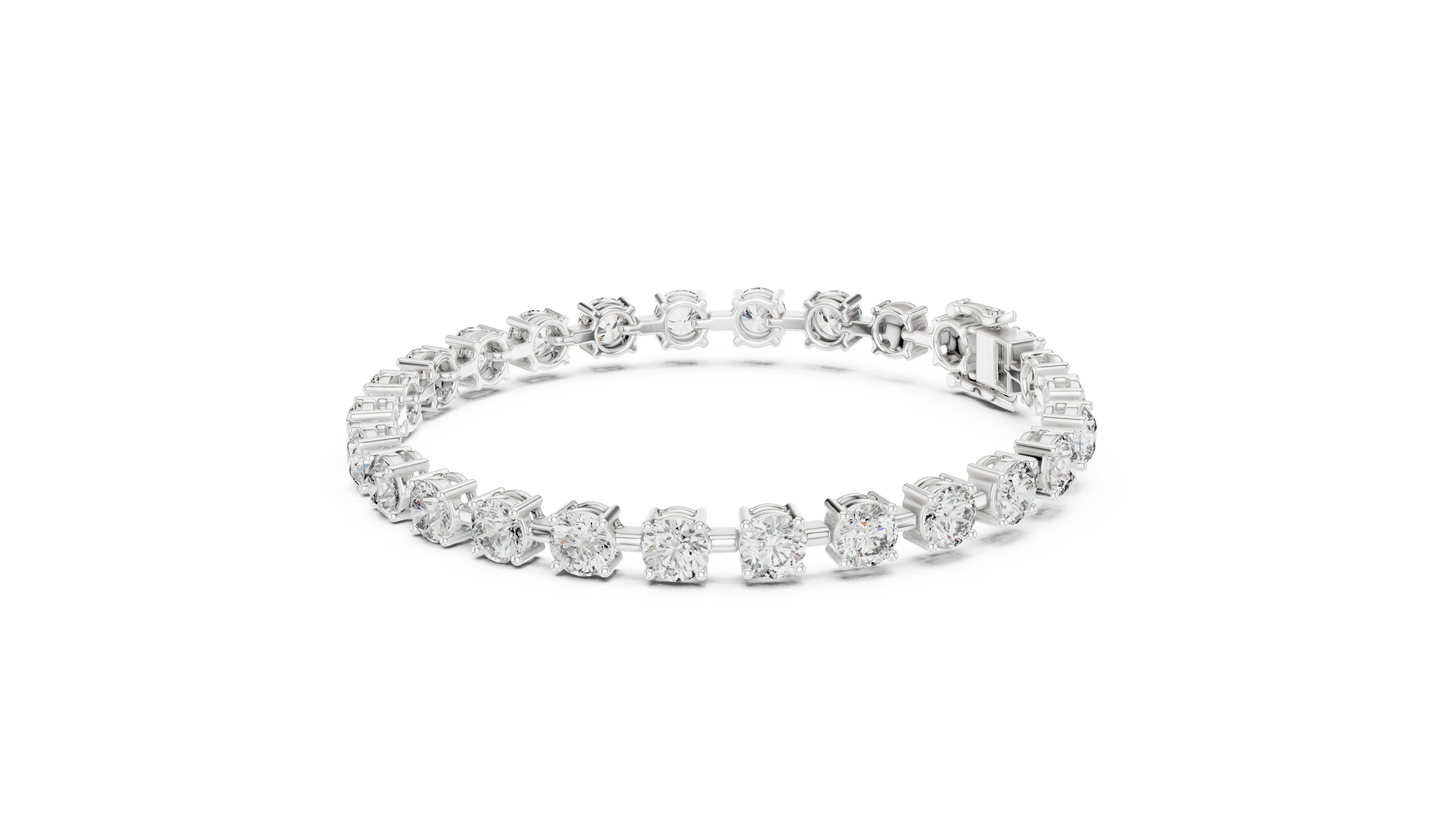 Orbital Grace Tennis Bracelet with 0.50 Carat Each Diamond