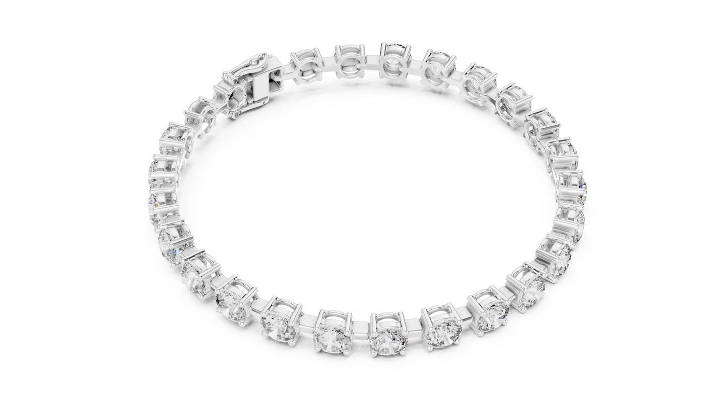 Orbital Grace Tennis Bracelet with 0.50 Carat Each Diamond