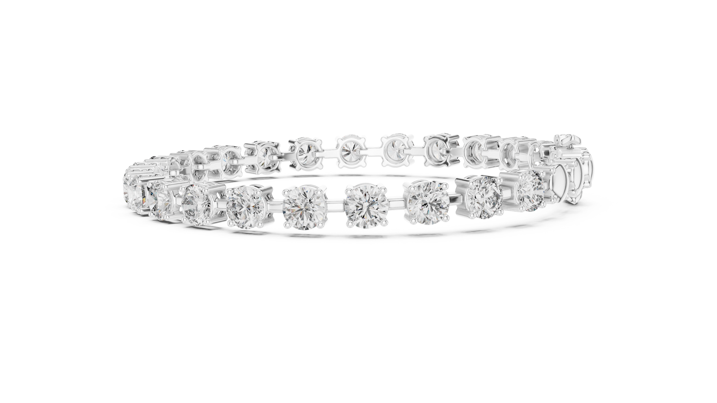 Orbital Grace Tennis Bracelet with 0.50 Carat Each Diamond