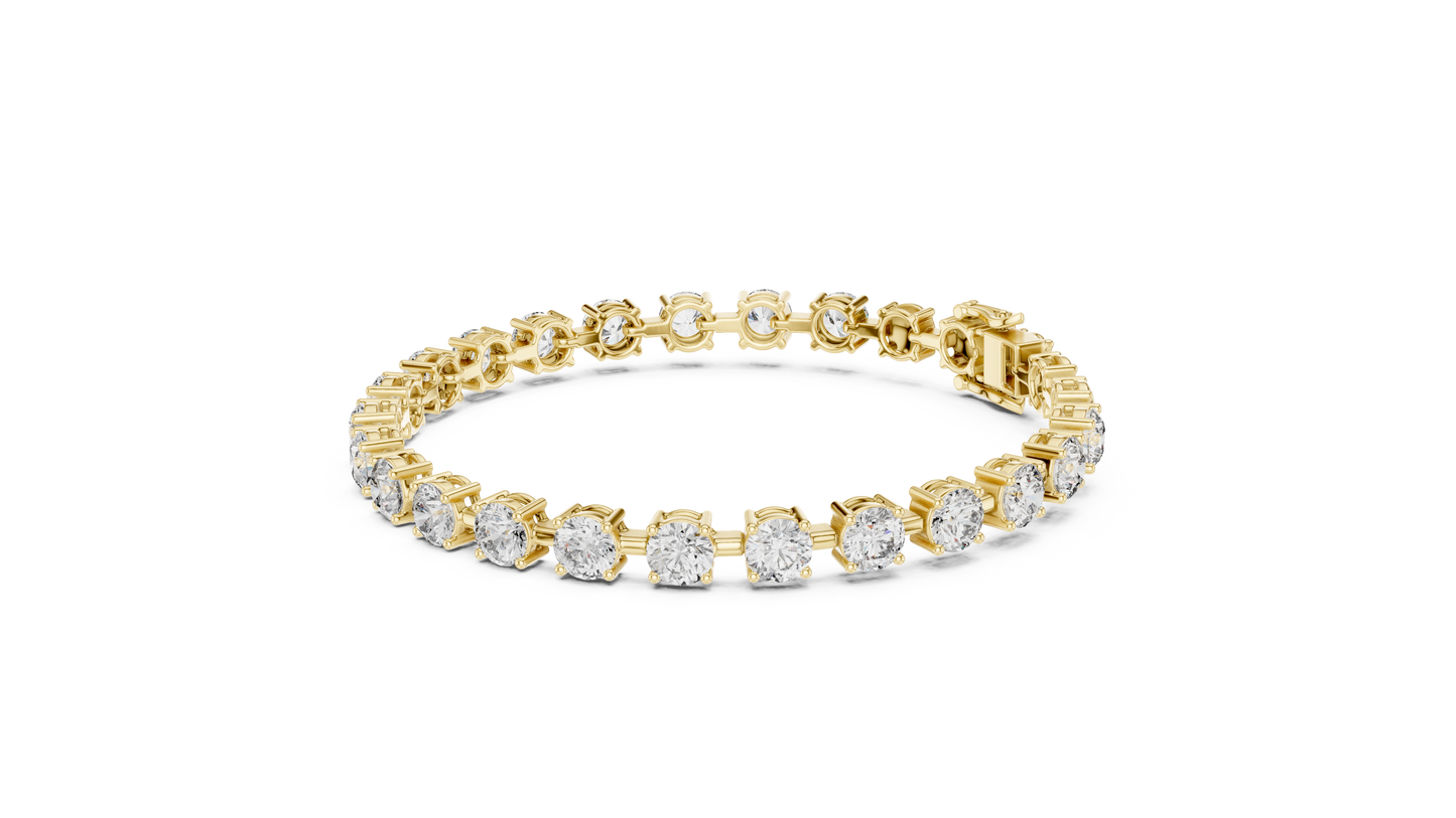 Orbital Grace Tennis Bracelet with 0.50 Carat Each Diamond