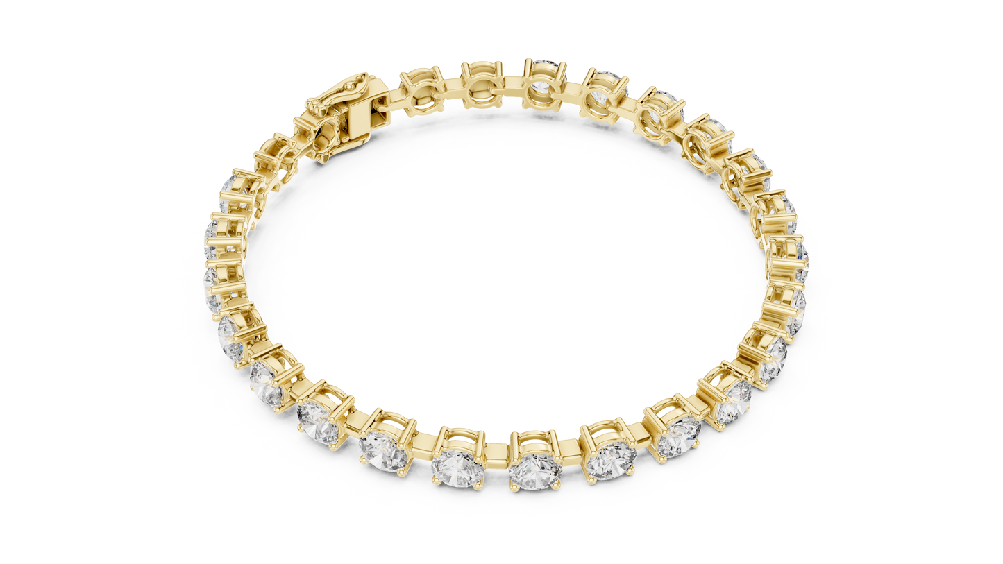 Orbital Grace Tennis Bracelet with 0.50 Carat Each Diamond