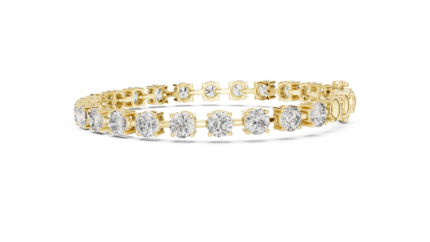 Orbital Grace Tennis Bracelet with 0.50 Carat Each Diamond