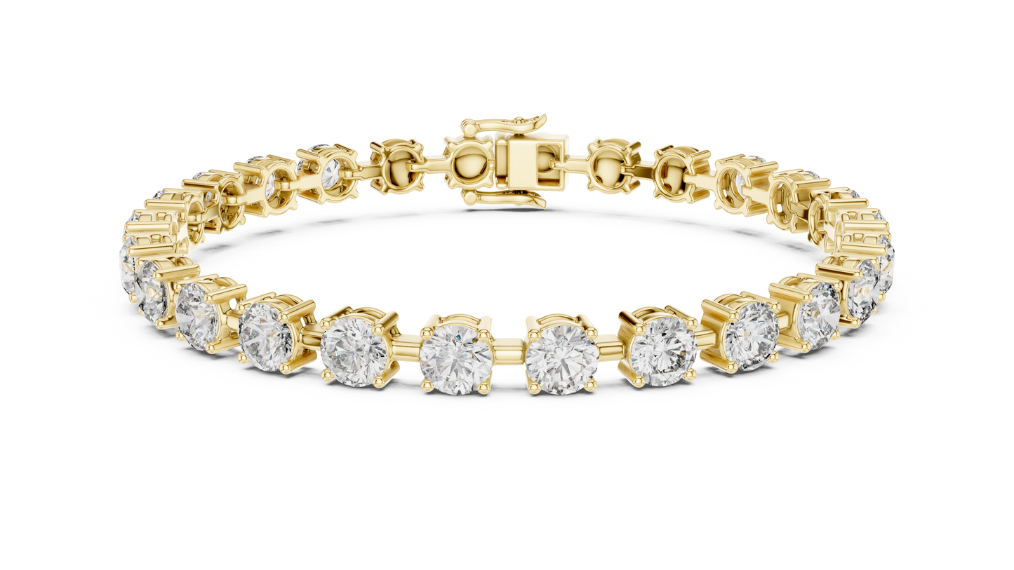 Orbital Grace Tennis Bracelet with 0.50 Carat Each Diamond