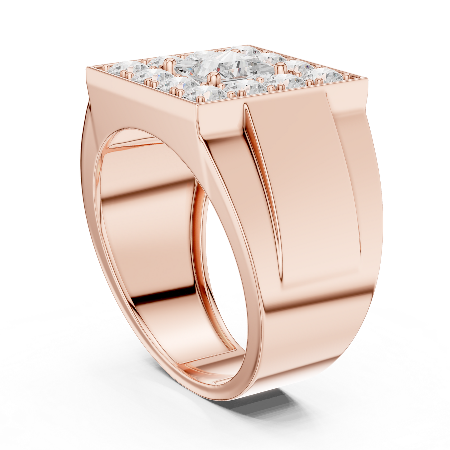 Crown Signet Men Solitaire Ring