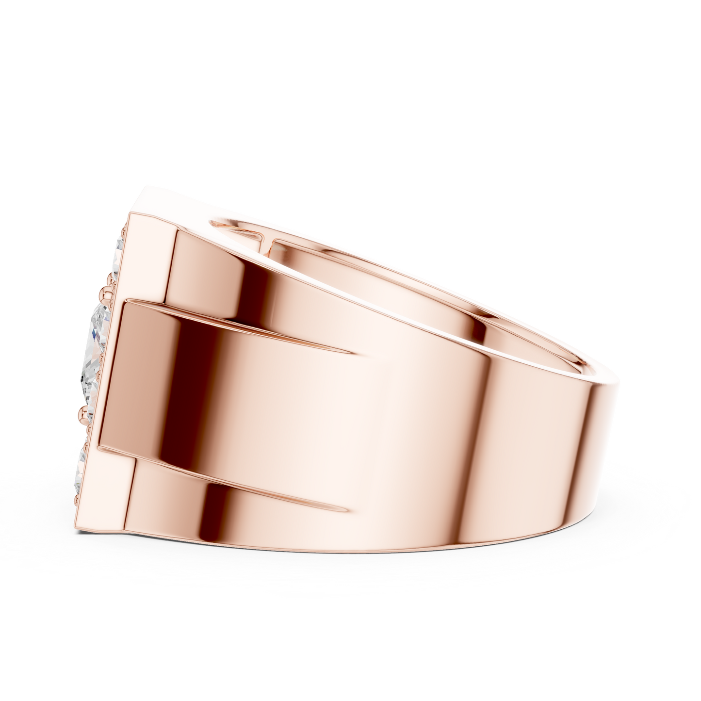 Crown Signet Men Solitaire Ring