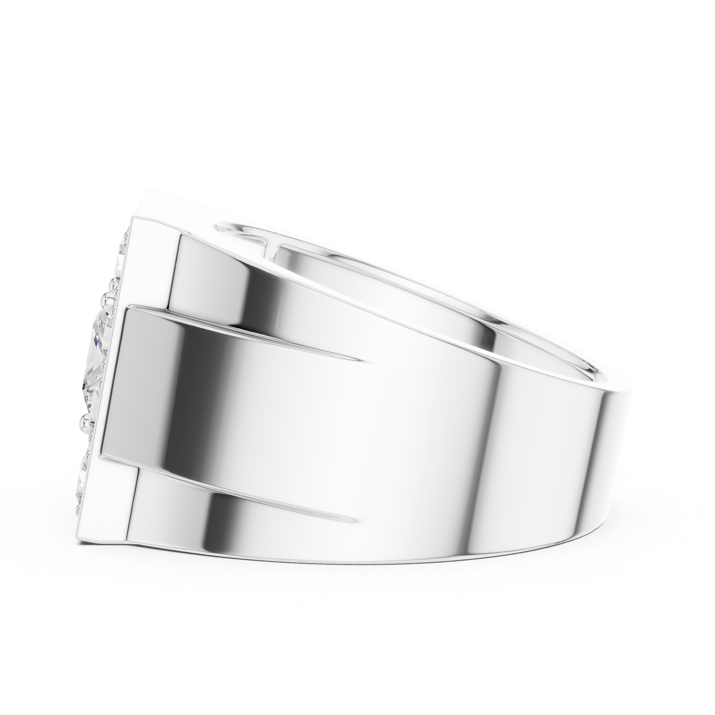 Crown Signet Men Solitaire Ring