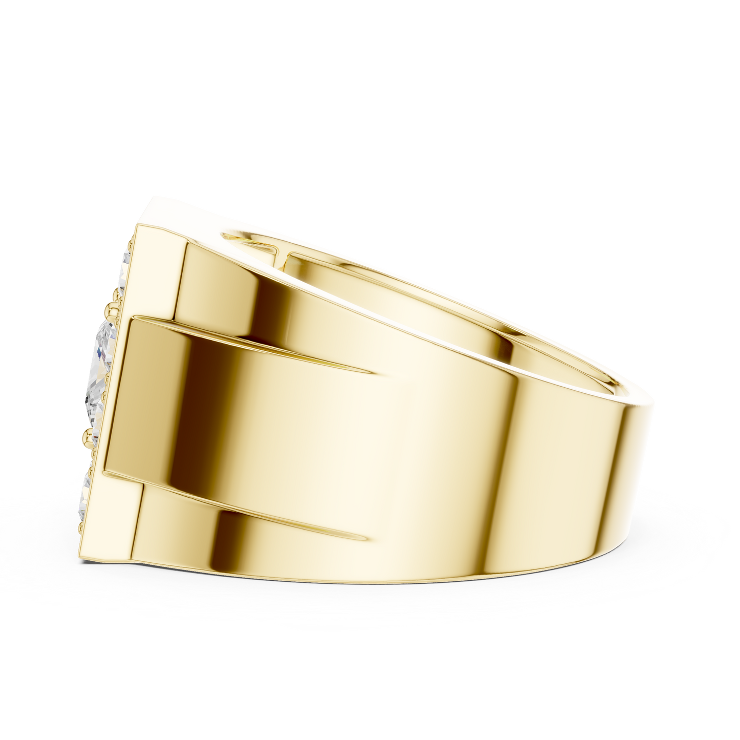 Crown Signet Men Solitaire Ring