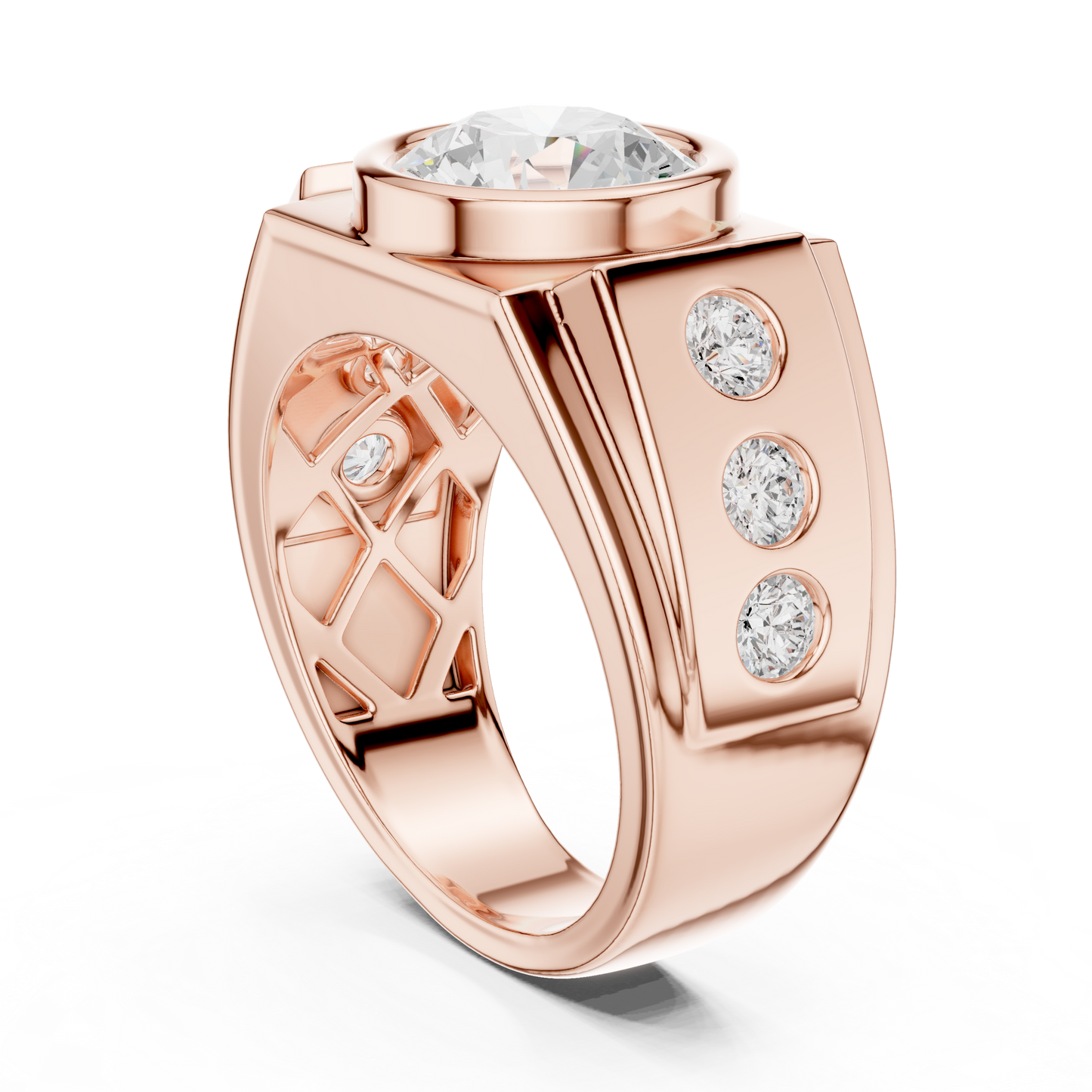 Phantom Stone Men Solitaire Ring