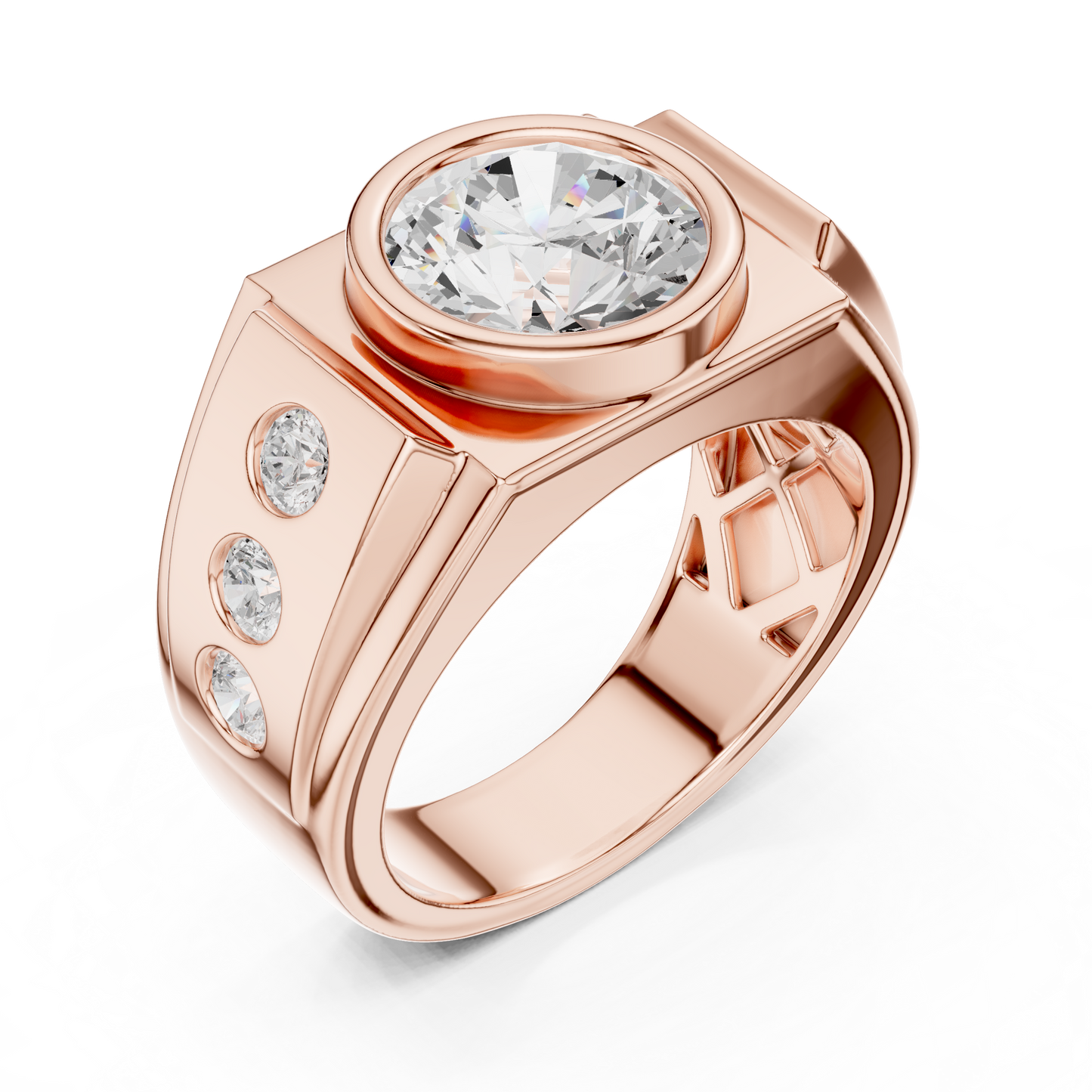 Phantom Stone Men Solitaire Ring